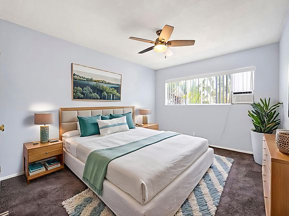 Bedroom #1 with digital staging
