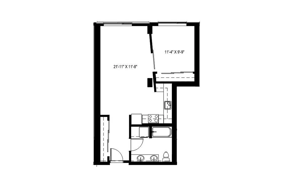 Floor plan 1 Bedroom - A4