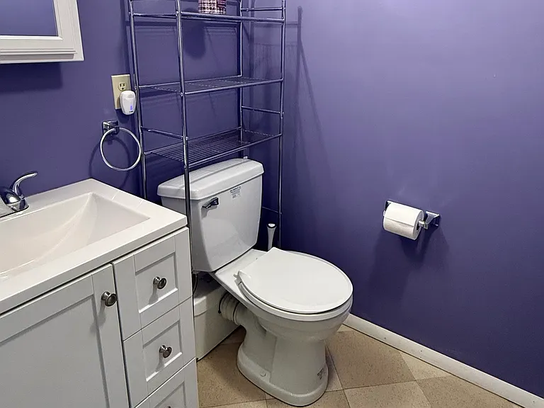 Lower-level half bathroom