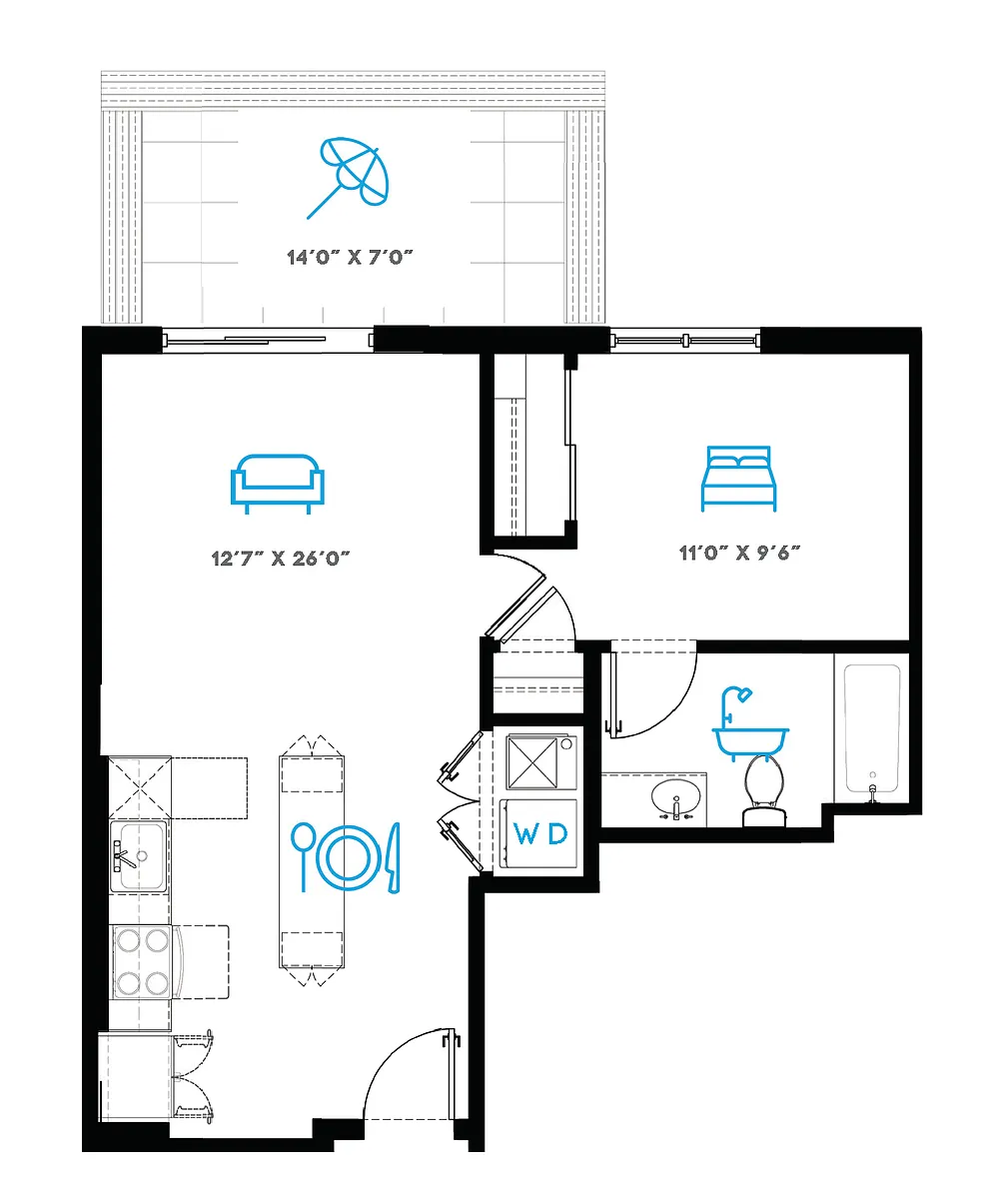Floor plan 1H