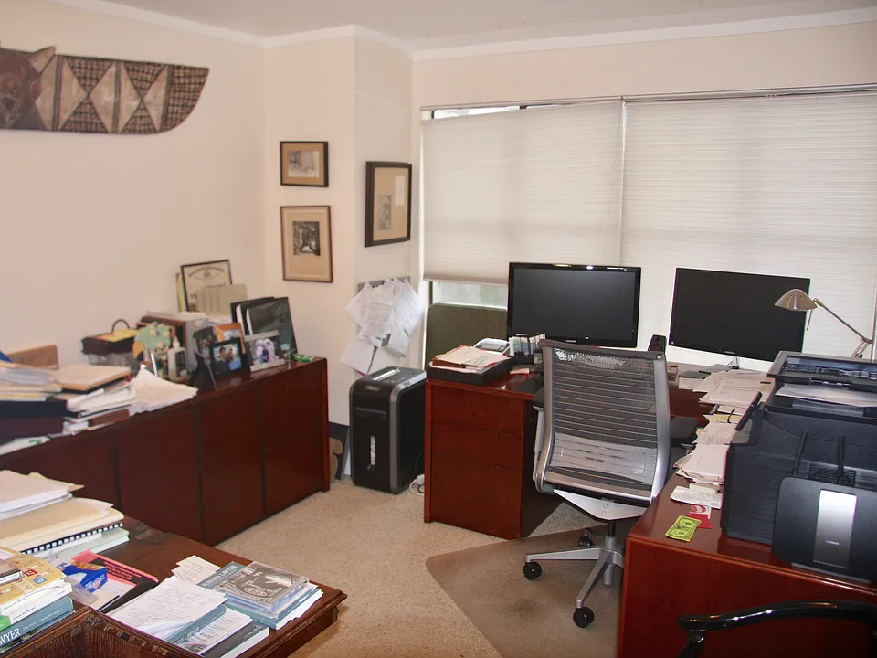 bedroom used as office