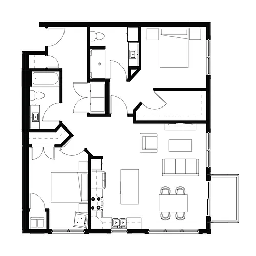 Floor plan Two Bedroom C