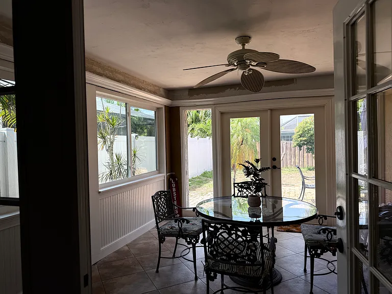 Enclosed patio view