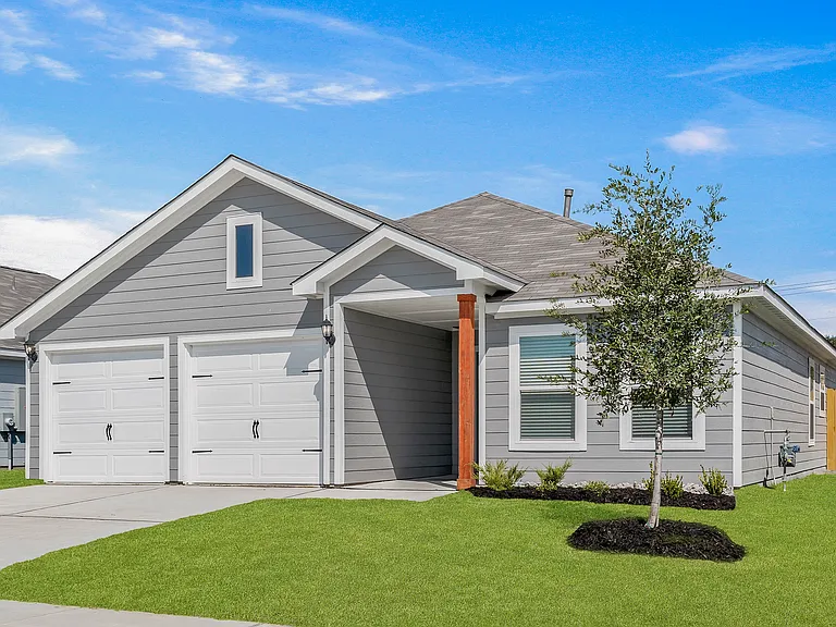 The Blanco has a siding exterior with wood detailing.