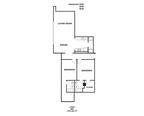 Floor plan 2BK