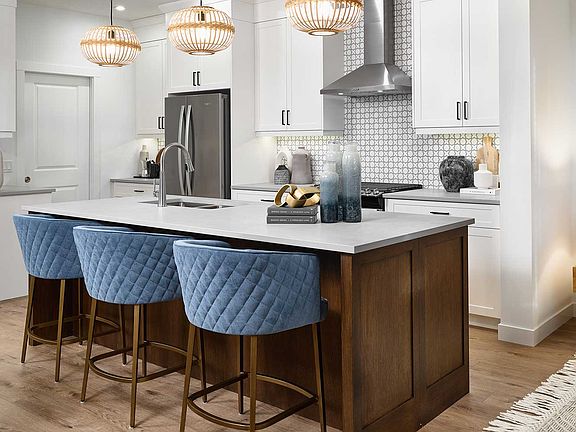 A photo of the kitchen of the Oxford show home by Brookfield Residential