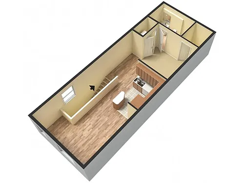 Floor plan Studio Premier Terrace