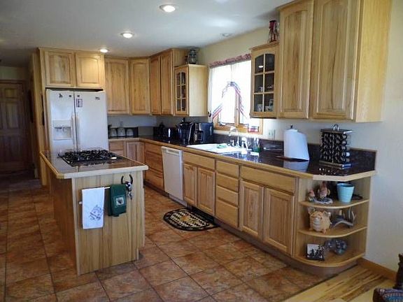 Kitchen with tile floor,