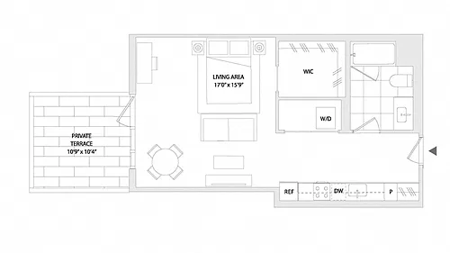 Floor plan 1 BED C13