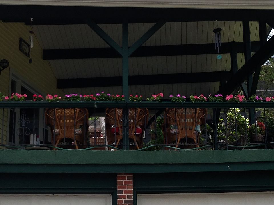 Front porch in summer