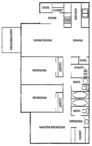 Floor plan C1 - Braddock