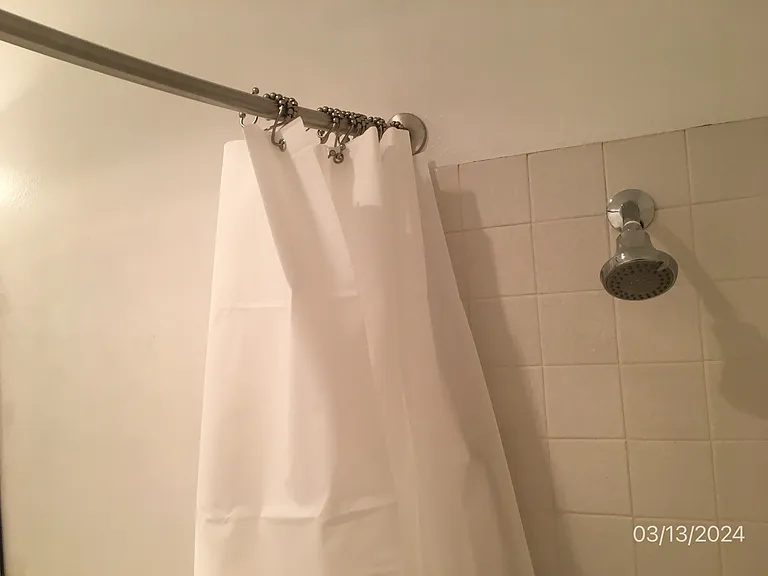 shower head, new rod/inner curtain
