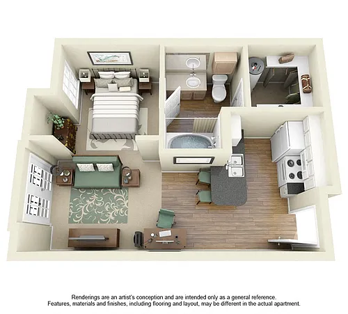 Floor plan E1 Studio