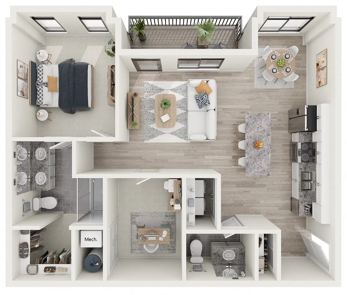 Floor plan Elm - Stacked Flat