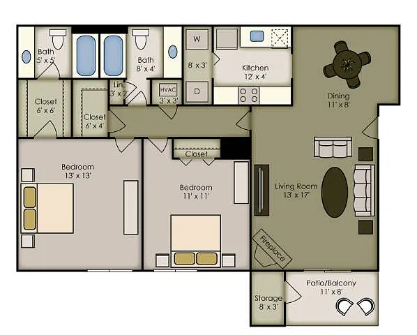 Floor plan 2 Bedroom