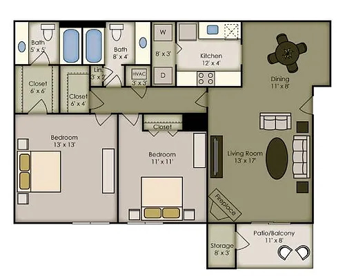 Floor plan 2 Bedroom