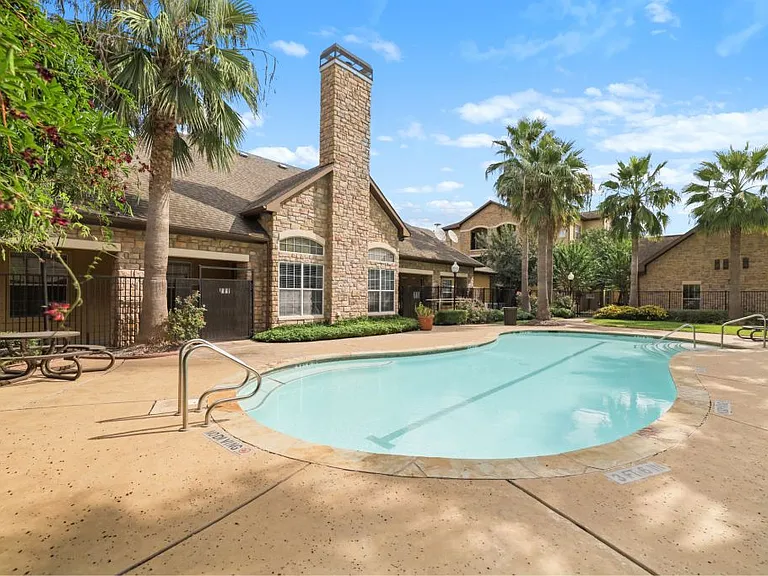 Lovely pool deck at Stonehaven Apartments in Houston, TX
