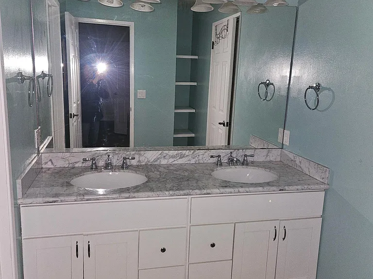 Master bedroom double sink vanity