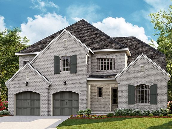 Monterey B - English Cottage 2-Car Front Load Garage Note Renderings may show optional features