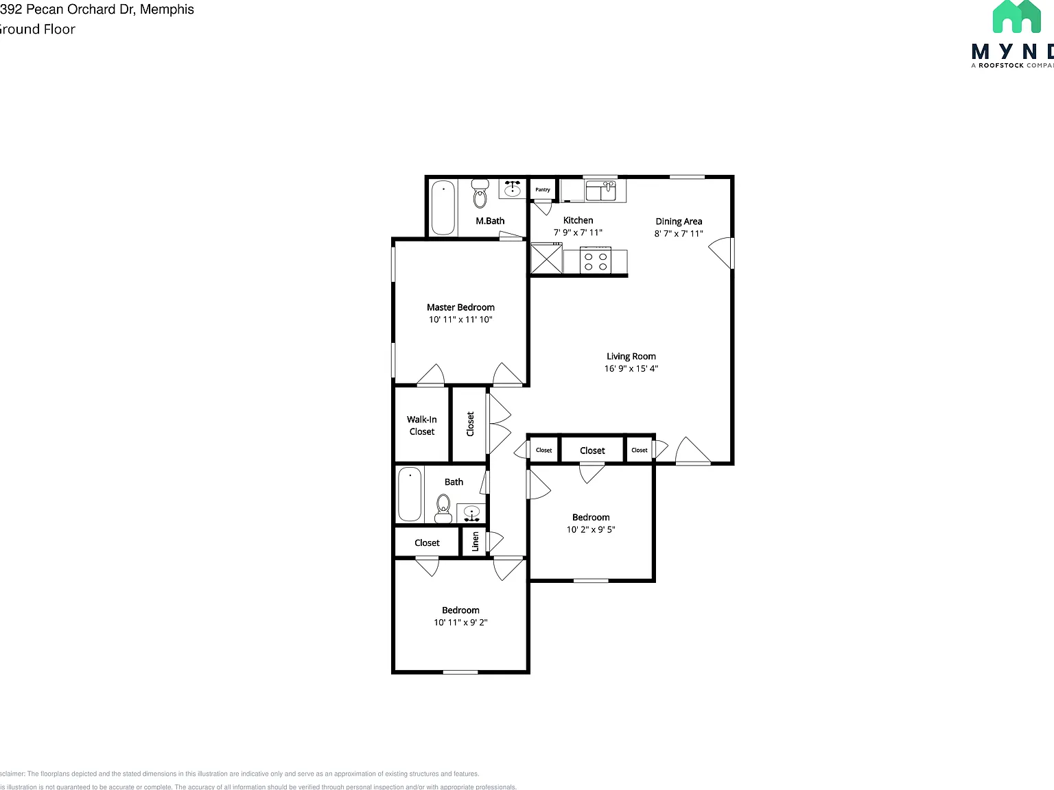 3 bed, 2.0 bath, 1076 sqft, $1,405 — Photo 2