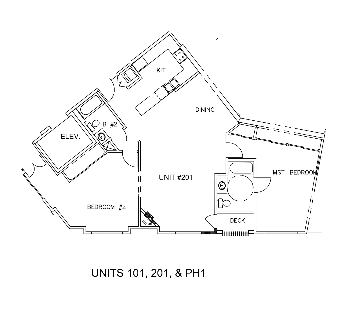 Floor plan Two-Bedroom Two-Bathroom - A
