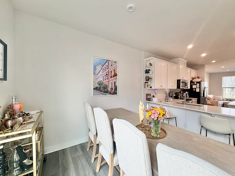 Dining room with attached outdoor balcony
