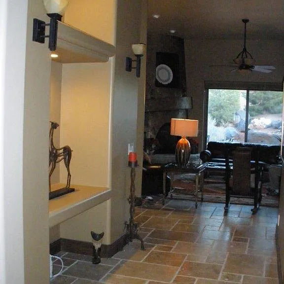 hallway from front door to living area