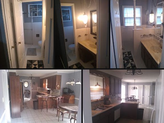 Main floor main bathroom master bedroom bathroom and kitchen and breakfast area