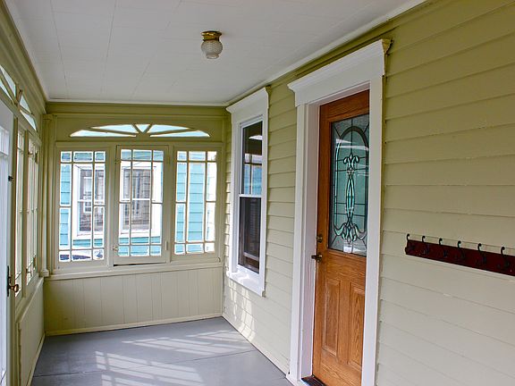 New door in enclosed porch.