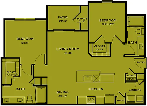 Floor plan B2-Dickinson