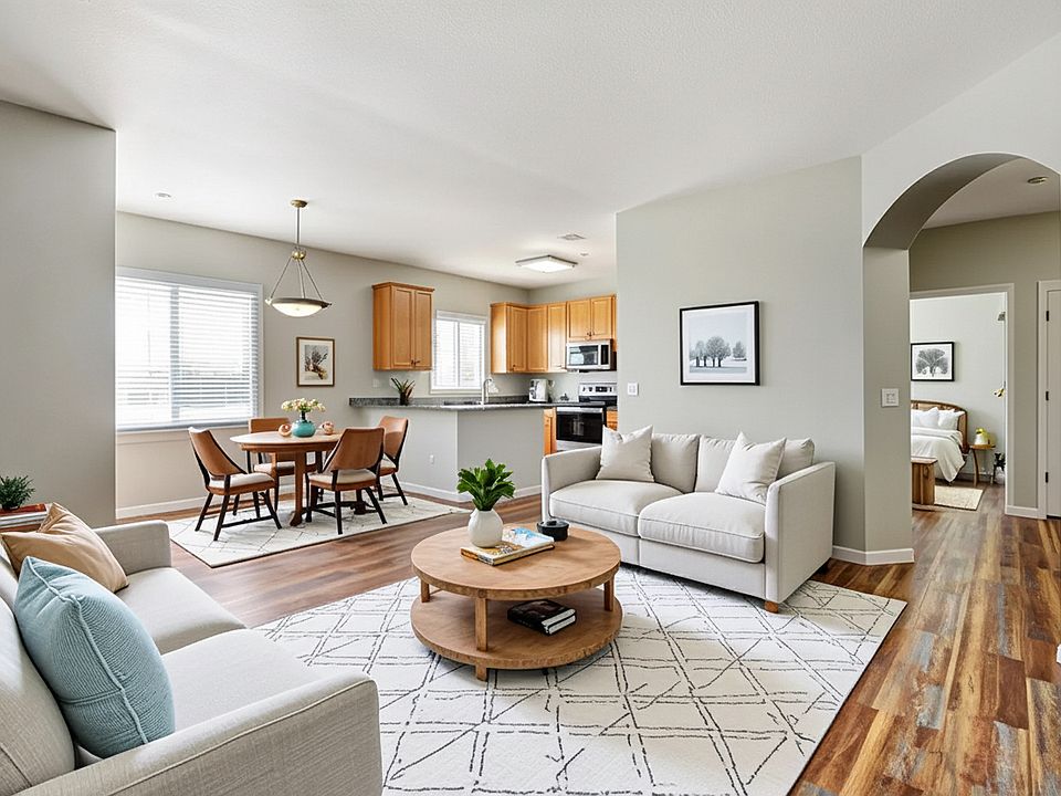 2 bedroom living and dining room