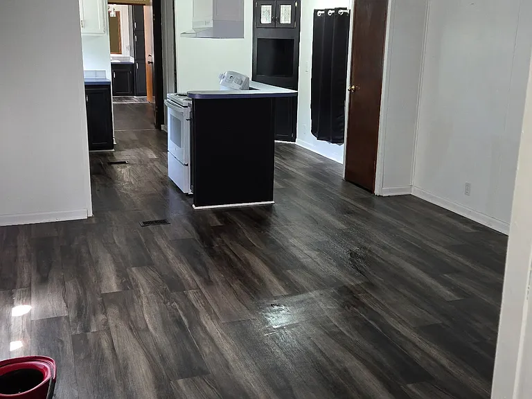 living room, kitchen