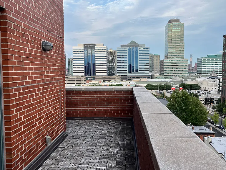 One side of the terrace, looking East