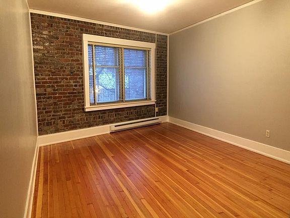 Living room with wood floors