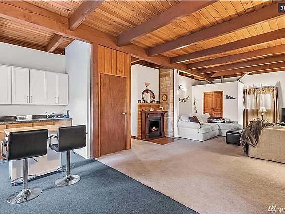 Kitchen and living area.