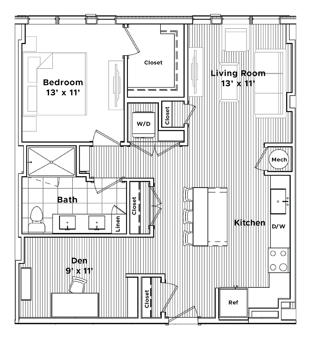 Floor plan The Henderson (Den)