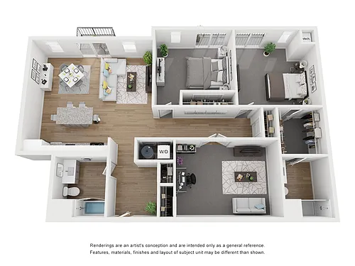 Floor plan 2 Bed 2 Bath Plus