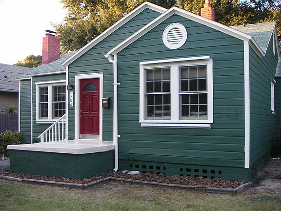 Just after painting, and before re-landscaping