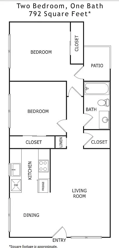 2 bed, 792 sqft, $2,800 — Photo 1