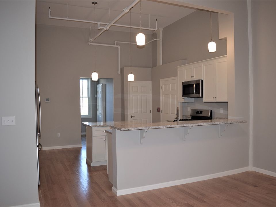 Kitchen view into dining room