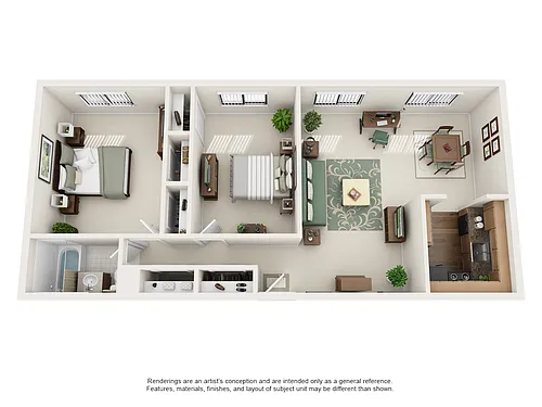 Floor plan Two Bedroom