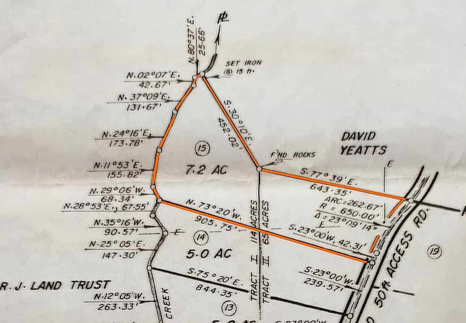 7.2 acre property line