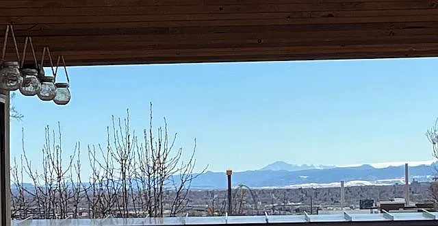 Rooftop view of Pikes Peak