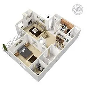Floor plan 1 Bedroom 1 Bathroom A2