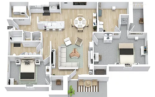 Floor plan Royal Palm Renovated