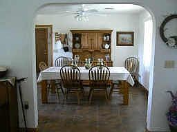 Looking into kitchen from living room