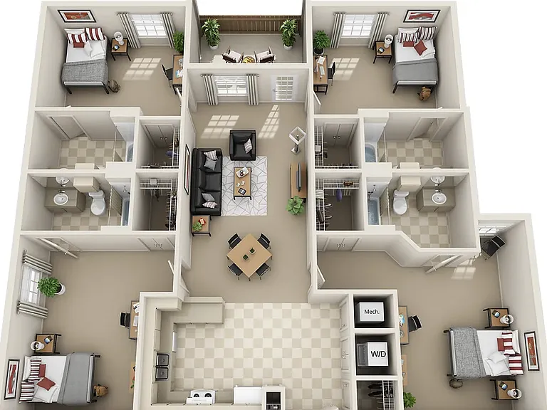 The Wyatt - Furnished Student Living - Priced Per Room — Photo 20