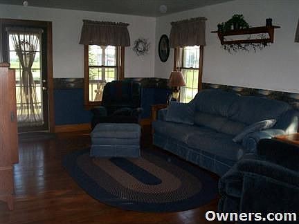 Living room with oak floor