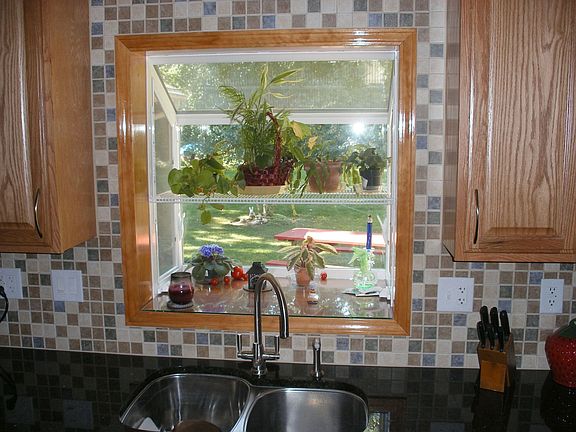 kitchen with garden window