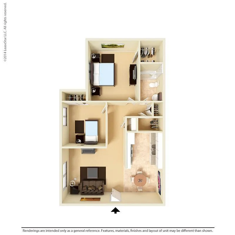 Floor plan Two Bedroom